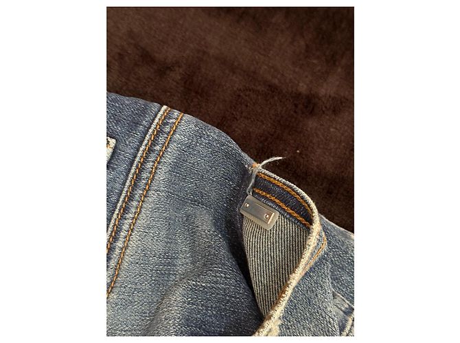 Jeans Slim Distressed Amiri da uomo Blu - vista 13