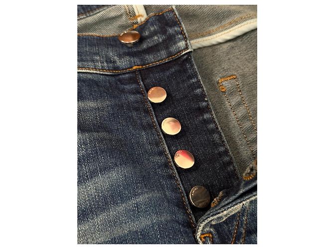 Jeans Slim Distressed Amiri da uomo Blu - vista 4