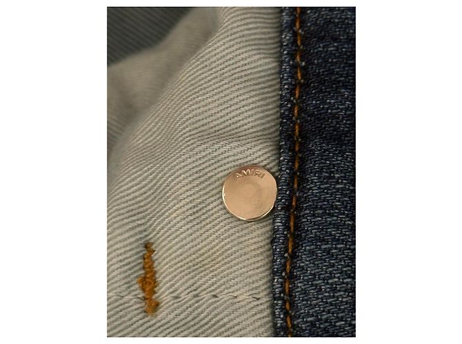 Jeans Slim Distressed Amiri da uomo Blu - vista 5