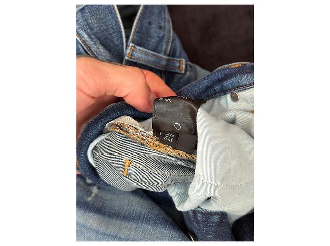 Jeans Slim Distressed Amiri da uomo Blu - vista 8