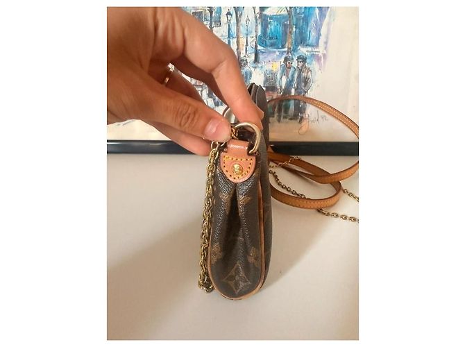 Louis Vuitton Monogram Pochette Felicie Marrone Monogramma - vista 10