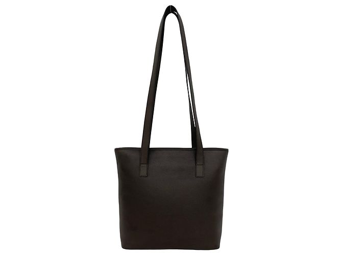 Céline Celine Leder-Tote-Bag mit kreisförmigem Logo Braun - Ansicht 3