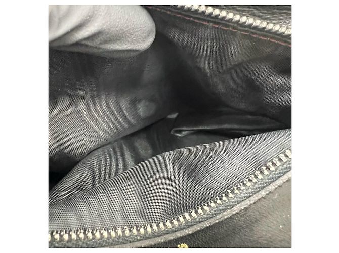 Céline Sac à épaule en cuir Celine Vintage avec logo calèche Noir - vue 10