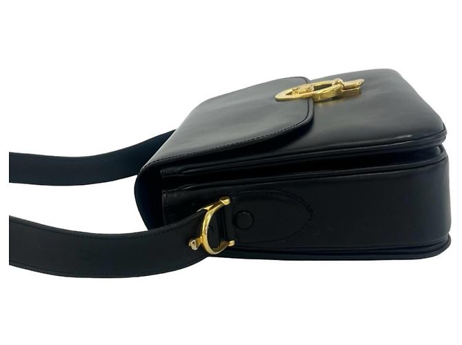Céline Sac à épaule en cuir Celine Vintage avec logo calèche Noir - vue 5