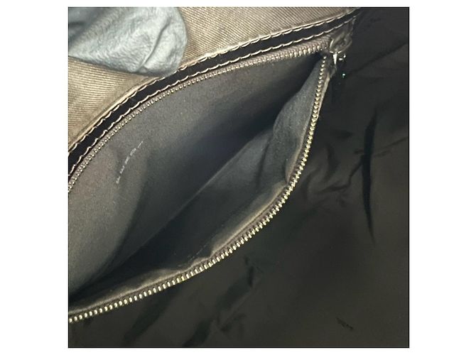 Fendi Vintage Zucca FF Pattern Canvas Leather Shoulder Bag Brown Black - view 10