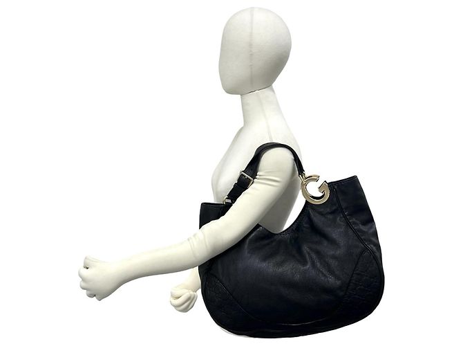 Gucci Charlotte Guccissima Leder-Tote-Bag mit G-Logo Schwarz - Ansicht 2