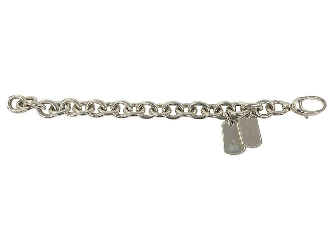 Bracciale con ciondoli Double Dog Tag GUCCI Argento - vista 5