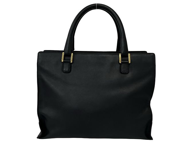 Loewe Vintage Anagram Logo Geprägte Leder Tote Bag Schwarz - Ansicht 3