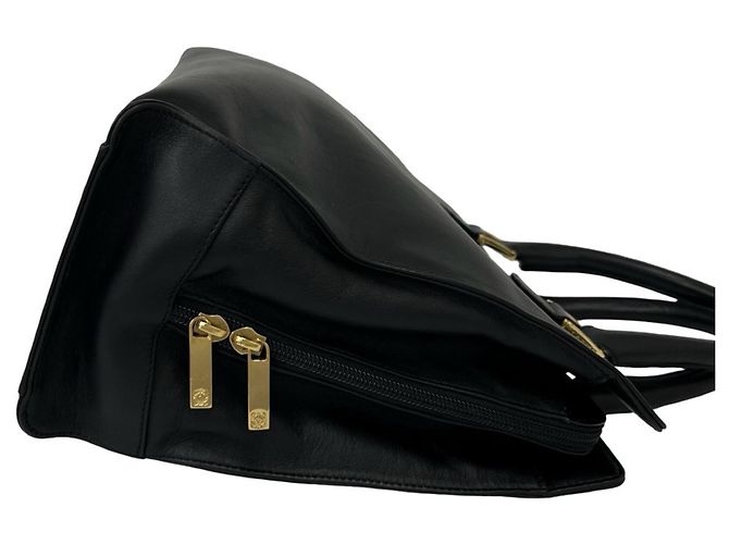 Loewe Vintage Anagram Logo Geprägte Leder Tote Bag Schwarz - Ansicht 6