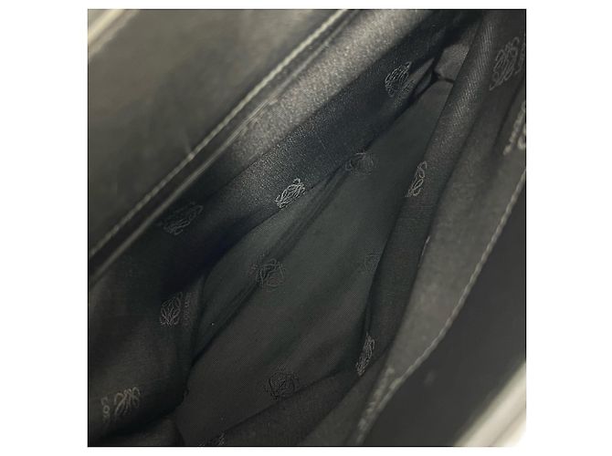 Loewe Vintage Anagram Logo Geprägte Leder Tote Bag Schwarz - Ansicht 9