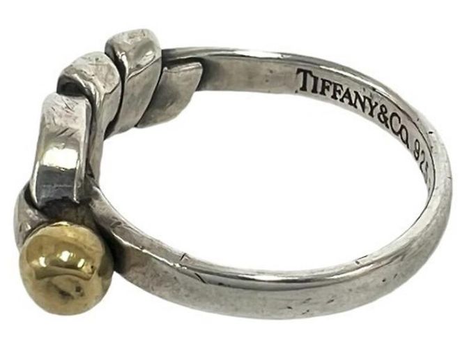 Tiffany & Co Tiffany Vintage Hook & Eye Band Ring Silber Golden - Ansicht 4