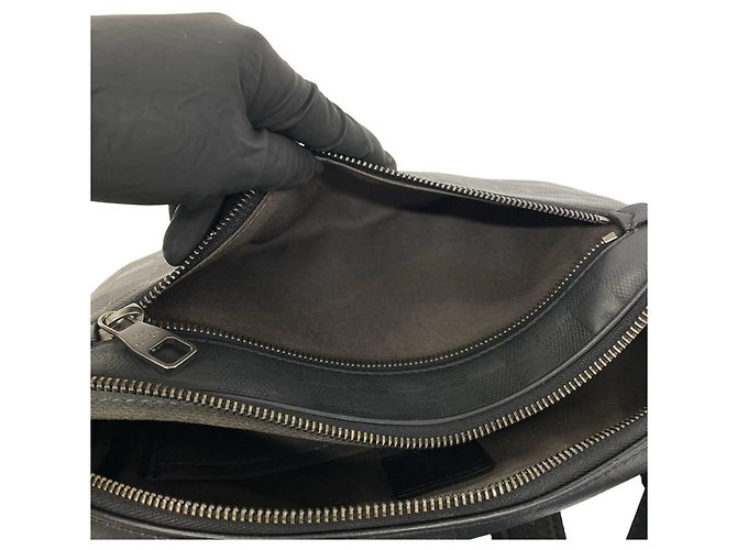 Borsa a mano Louis Vuitton Ambrelle Damier Infini Leather Nero - vista 10