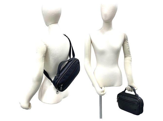 Borsa a mano Louis Vuitton Ambrelle Damier Infini Leather Nero - vista 2