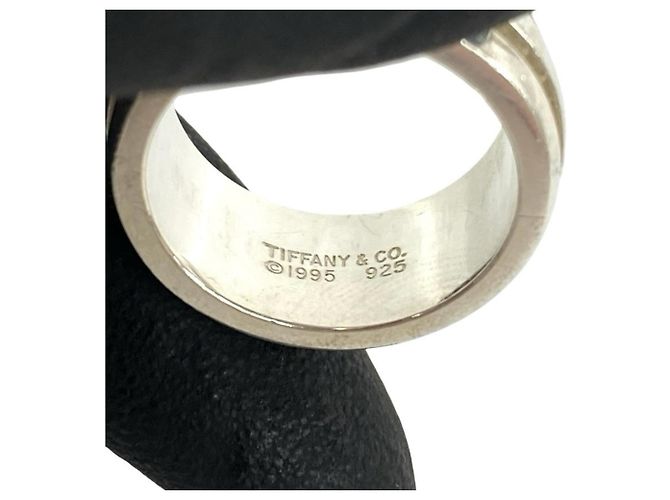 Tiffany & Co Anillo Tiffany Vintage Grooved Double Line Plata - vista 3