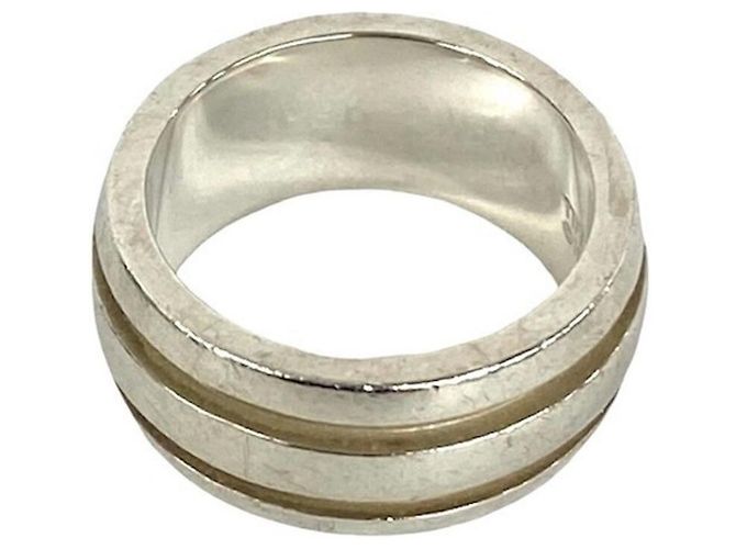 Tiffany & Co Anillo Tiffany Vintage Grooved Double Line Plata - vista 4