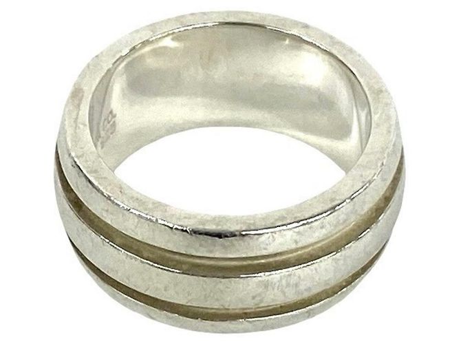 Tiffany & Co Anillo Tiffany Vintage Grooved Double Line Plata - vista 5