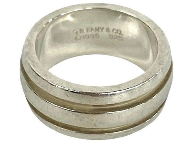 Tiffany & Co Anillo Tiffany Vintage Grooved Double Line Plata - vista 6