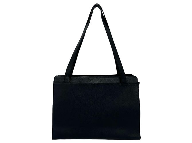 Borsa Tote in pelle nera Yves Saint Laurent Nero - vista 3