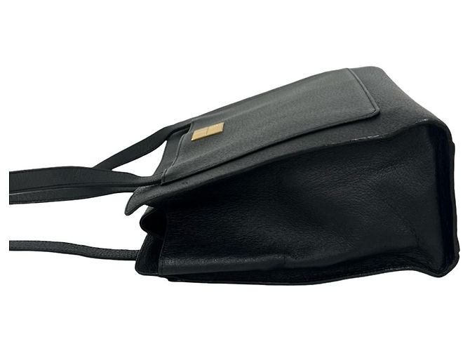 Borsa Tote in pelle nera Yves Saint Laurent Nero - vista 5