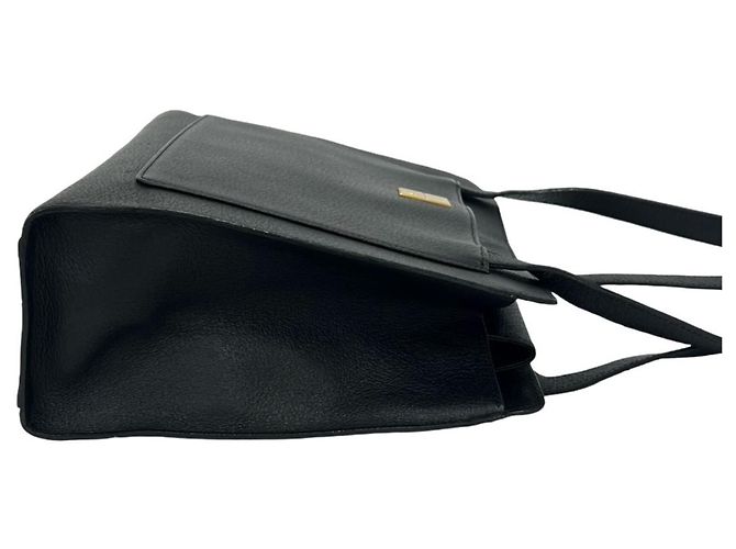 Borsa Tote in pelle nera Yves Saint Laurent Nero - vista 6