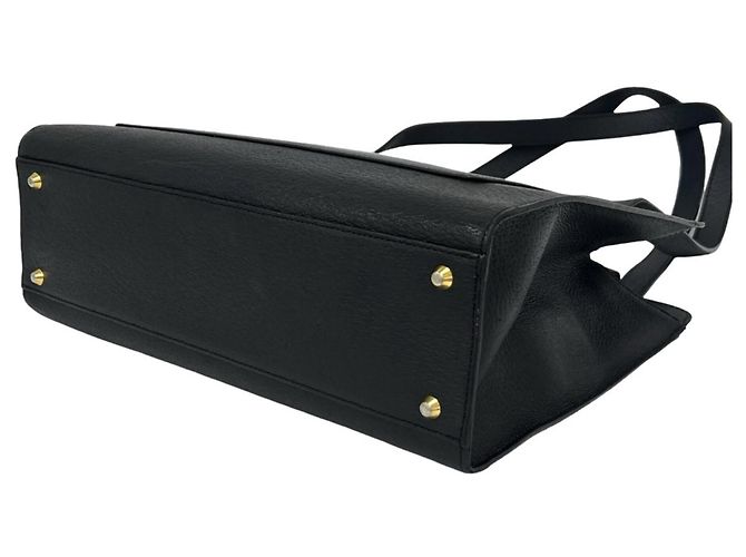 Borsa Tote in pelle nera Yves Saint Laurent Nero - vista 8