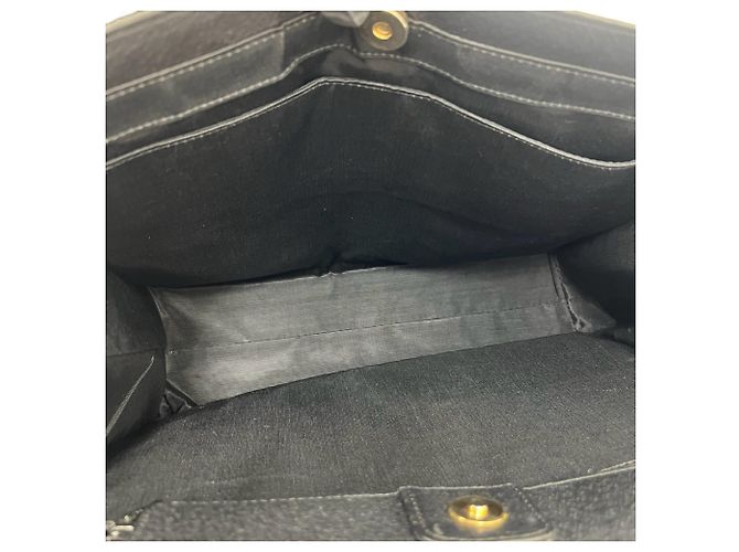 Borsa Tote in pelle nera Yves Saint Laurent Nero - vista 9