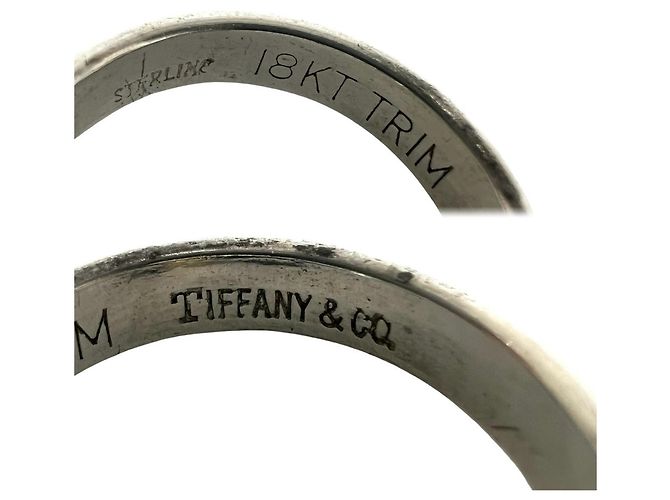 Tiffany & Co Anello Tiffany Vintage Hook & Eye Argento D'oro - vista 3