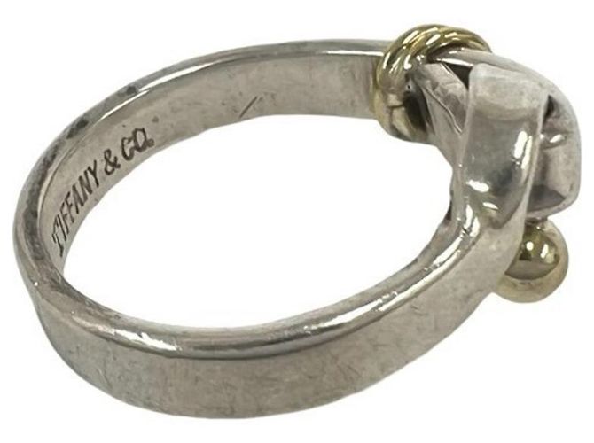 Tiffany & Co Anello Tiffany Vintage Hook & Eye Argento D'oro - vista 5