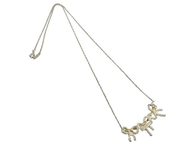 Tiffany & Co Collana Tiffany Vintage Triple Ribbon Argento D'oro - vista 6