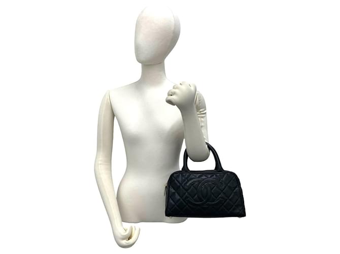 Borsa Mini Boston Chanel Nera Nero - vista 2