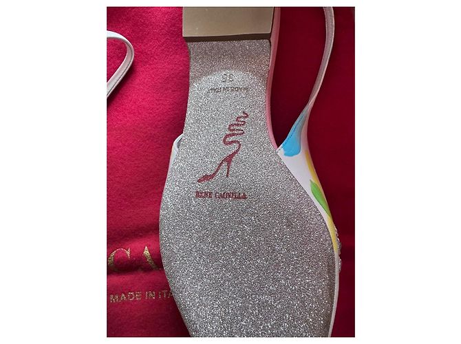 Ballerine slingback con gioielli bianche da donna Rene Caovilla Bianco Multicolore - vista 4