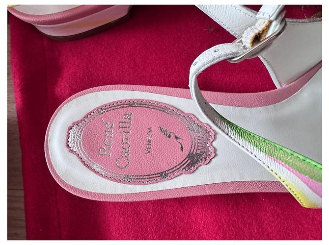 Ballerine slingback con gioielli bianche da donna Rene Caovilla Bianco Multicolore - vista 6