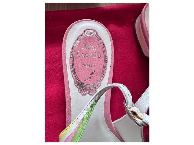 Ballerine slingback con gioielli bianche da donna Rene Caovilla Bianco Multicolore - vista 7