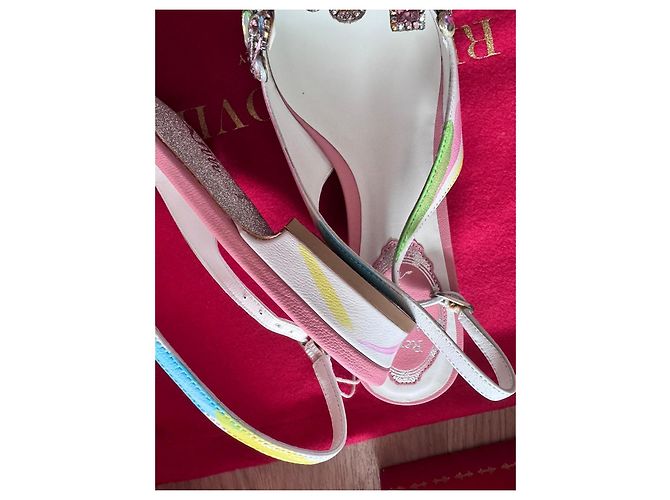 Ballerine slingback con gioielli bianche da donna Rene Caovilla Bianco Multicolore - vista 8
