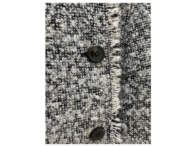 Giacca in tweed bianca e nera Christian Dior Sz.38 usata - vista 4
