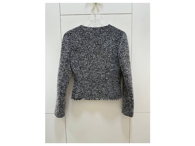 Giacca in tweed bianca e nera Christian Dior Sz.38 usata - vista 6