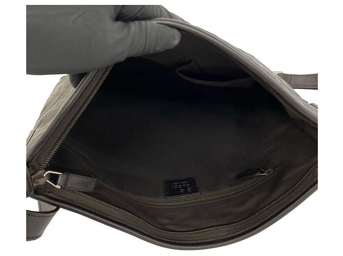 Borsa a tracolla Gucci Abbey in pelle Marrone - vista 9