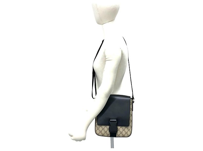 Borsa a tracolla Gucci GG Supreme in pelle Nero - vista 2