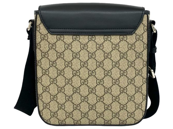 Borsa a tracolla Gucci GG Supreme in pelle Nero - vista 3