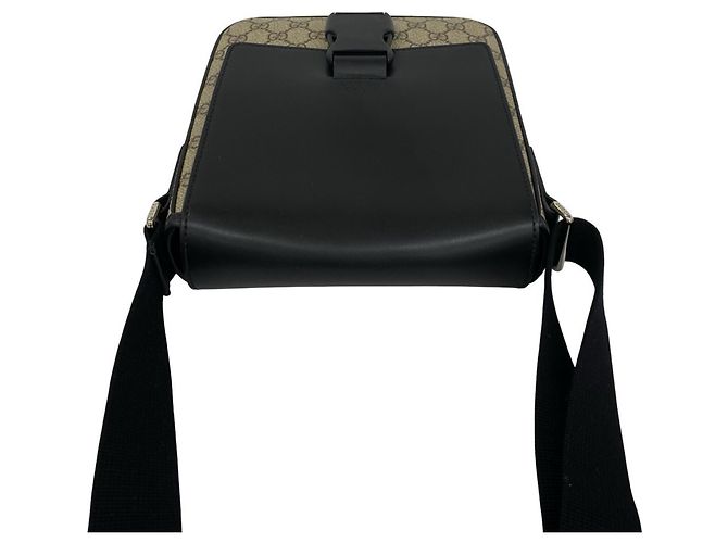 Borsa a tracolla Gucci GG Supreme in pelle Nero - vista 4