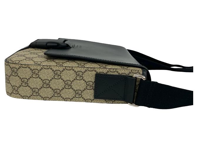 Borsa a tracolla Gucci GG Supreme in pelle Nero - vista 6