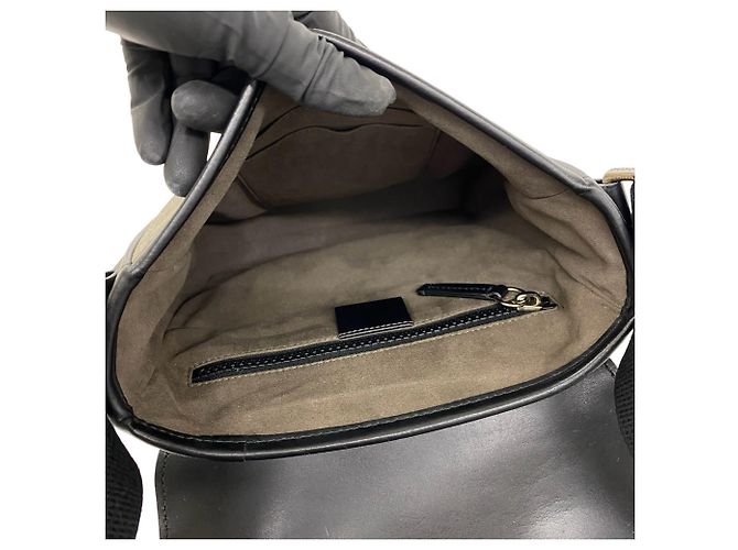 Borsa a tracolla Gucci GG Supreme in pelle Nero - vista 9