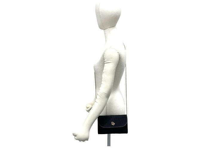 Borsa a tracolla Christian Dior in tela e pelle nera Nero - vista 2