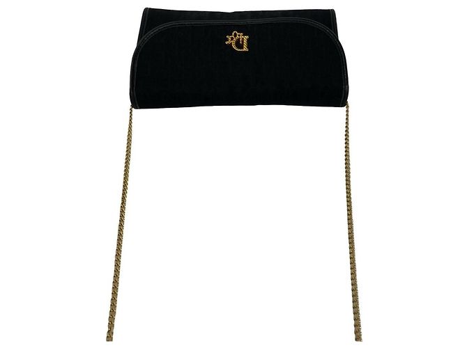 Borsa a tracolla Christian Dior in tela e pelle nera Nero - vista 4
