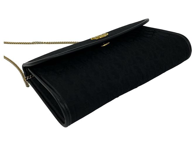 Borsa a tracolla Christian Dior in tela e pelle nera Nero - vista 7