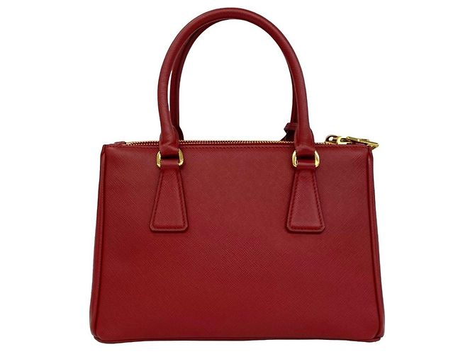 Borsa a mano Prada Galleria in pelle Saffiano Rosso - vista 3