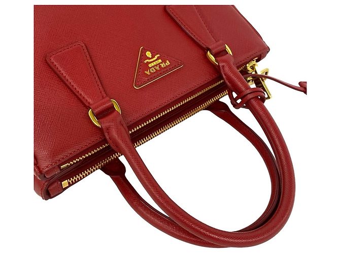 Borsa a mano Prada Galleria in pelle Saffiano Rosso - vista 4