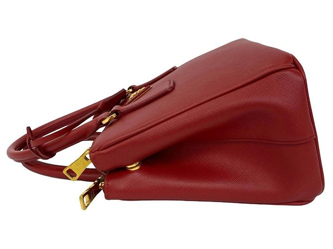 Borsa a mano Prada Galleria in pelle Saffiano Rosso - vista 5