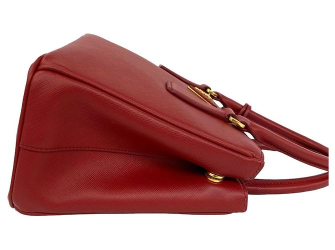 Borsa a mano Prada Galleria in pelle Saffiano Rosso - vista 6