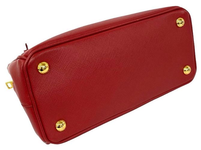Borsa a mano Prada Galleria in pelle Saffiano Rosso - vista 7